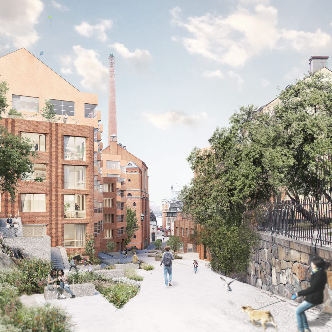 Bryggeristråket öst, Ludvigsbergsområdet